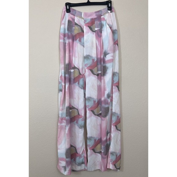 Alice + Olivia Wide Leg High Waisted High Rise Pleated Pants Pockets Size 2 - Picture 1 of 16